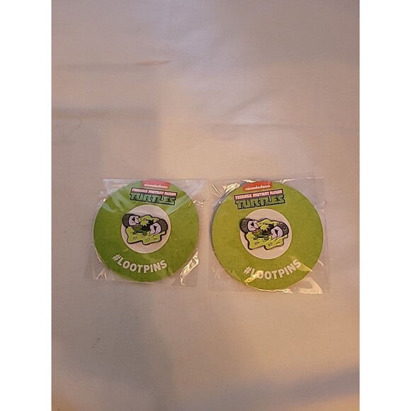 (2) Teenage Mutant Ninja Turtles Ooze Pin #Lootpins 2019 Loot Crate Nickelodeon - Picture 1 of 8